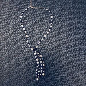 Swarovski crystal black and clear necklace